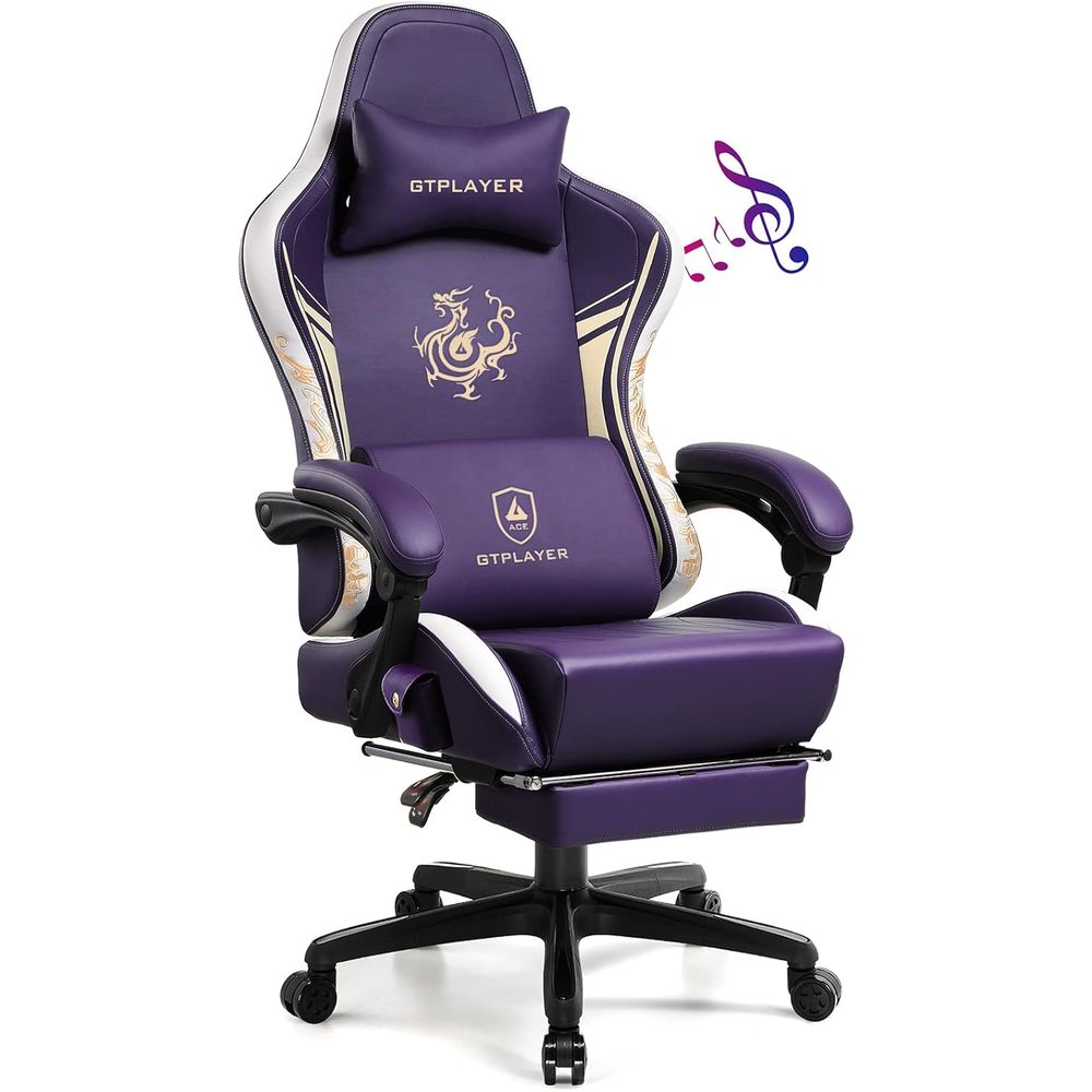 Esports Gaming - Ergonomic Bluetooth Gaming Chair with Footrest,