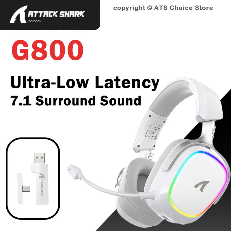 Gaming Headset 7.1 - ATTACK SHARK G800 Wireless Gaming Headset
