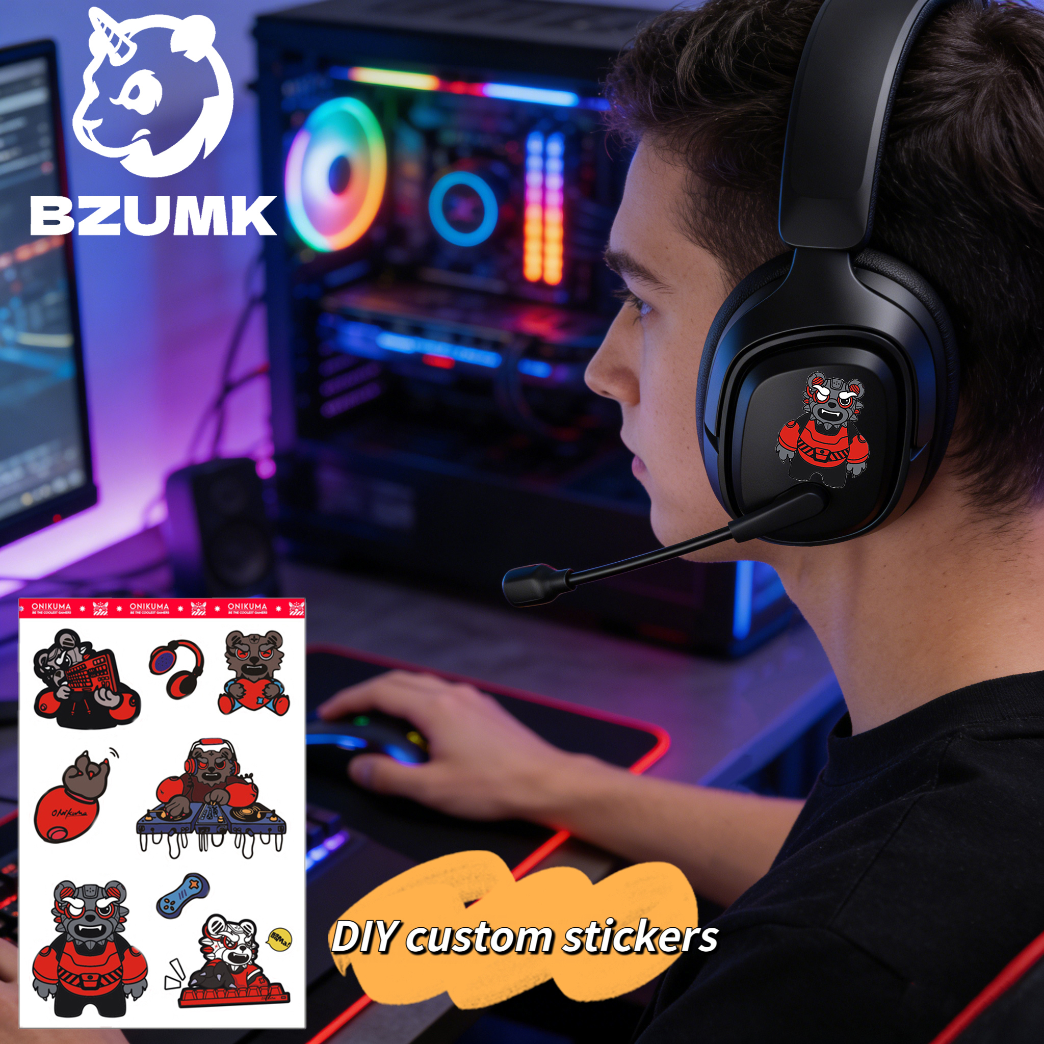 Gaming Headset 7.1 - BZUMK GT808 Triple-Mode Gaming Headset Wireless