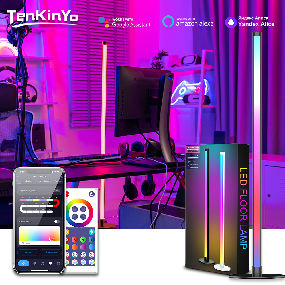 RGBIC Corner Floor Lamp  Smart - Esports Gaming Bed ulasan dan harga