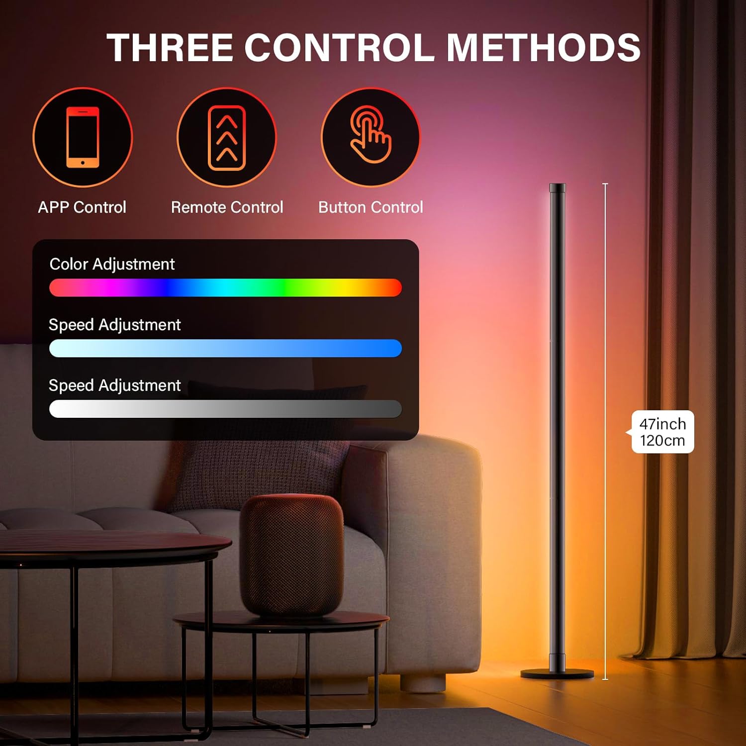 RGBIC Corner Floor Lamp  Smart - Esports Gaming Bed ulasan dan harga