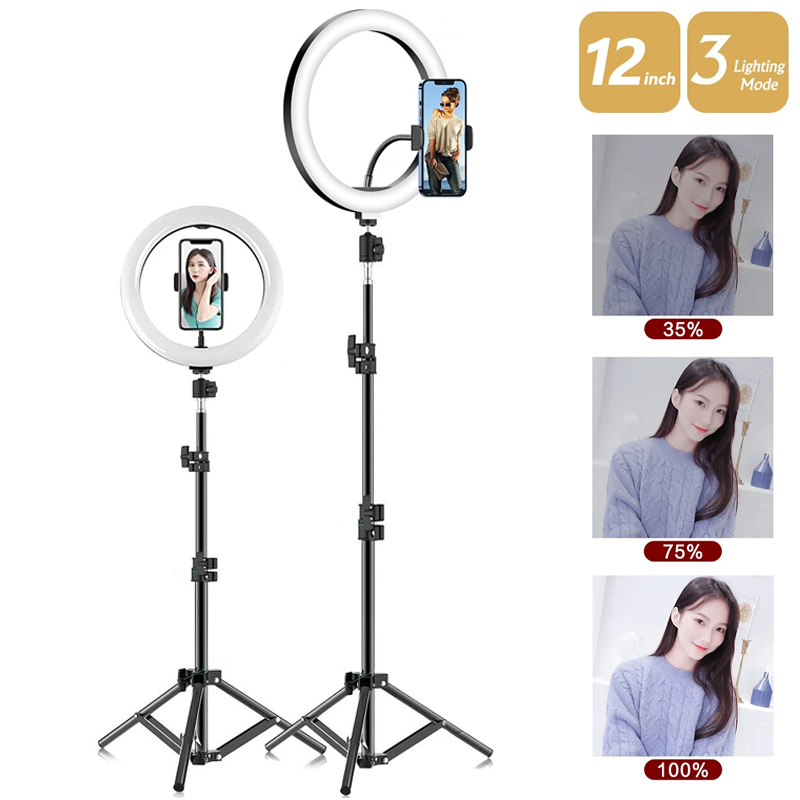 LED Round Lamps Dimmable Ring  - Webcam Ring Light ulasan dan harga