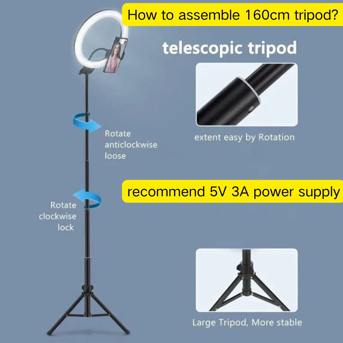 Youtube Shooting Vlog Selfie C - Webcam Ring Light ulasan dan harga