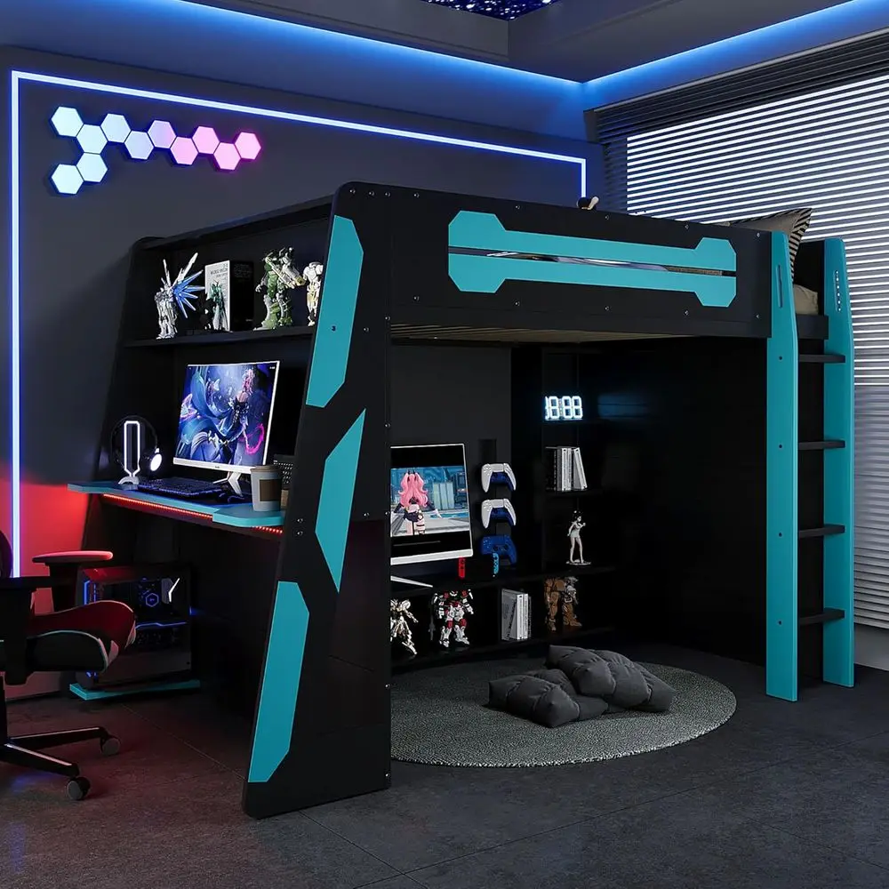Customizable Large Wood Gaming - Esports Gaming Bed ulasan dan harga