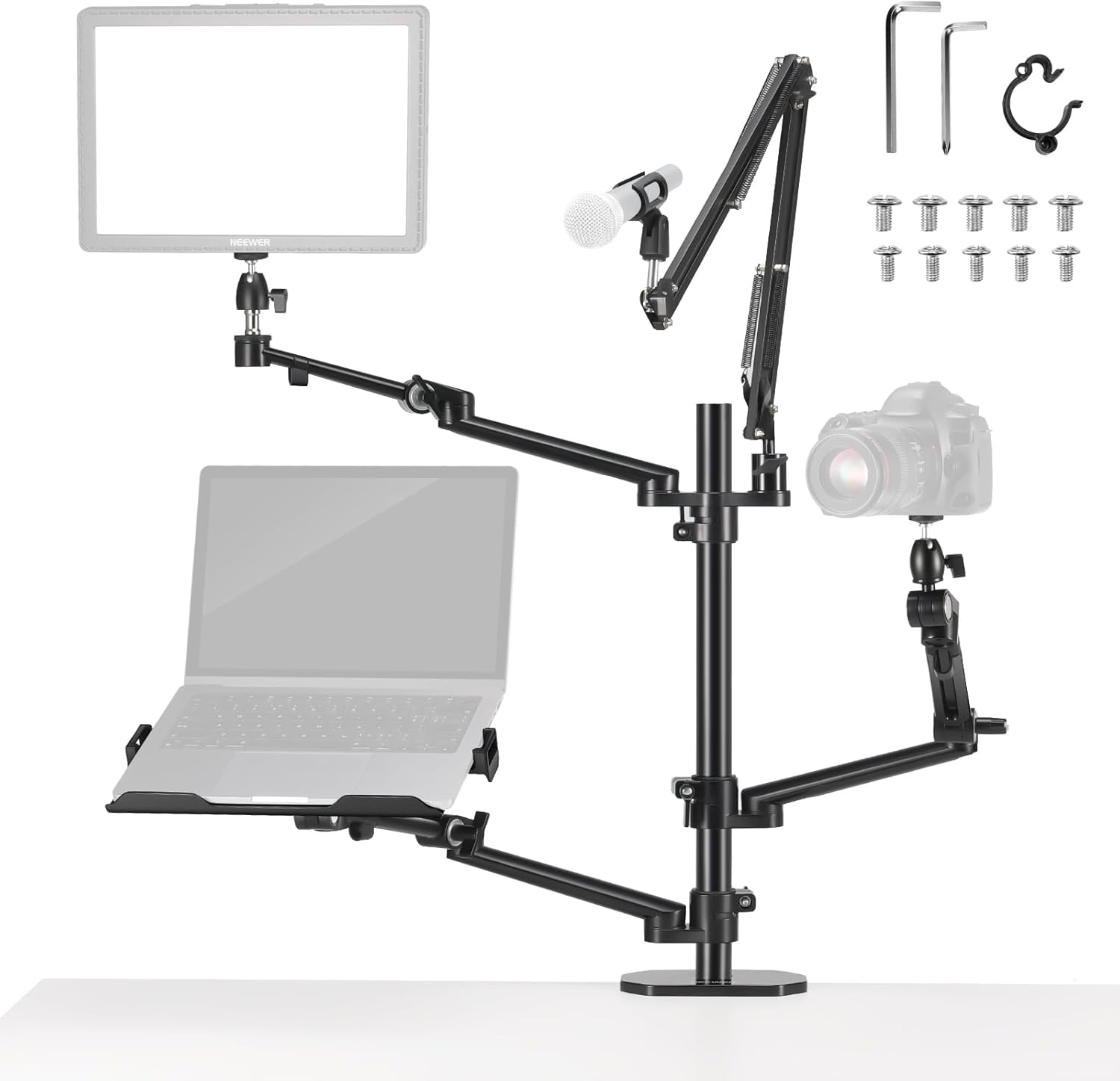 Overhead Camera Stand Desk Mou - Webcam Ring Light ulasan dan harga