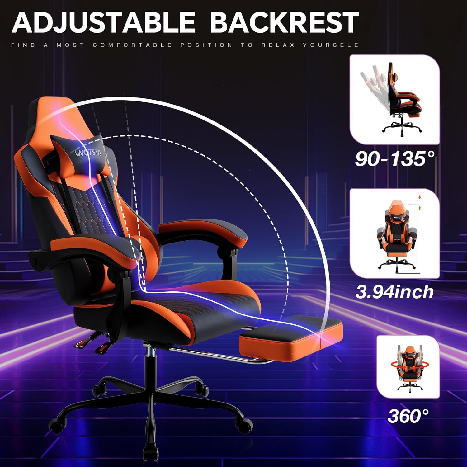 Gaming Chair with Footrest, Hi - Esports Gaming Chair ulasan dan harga