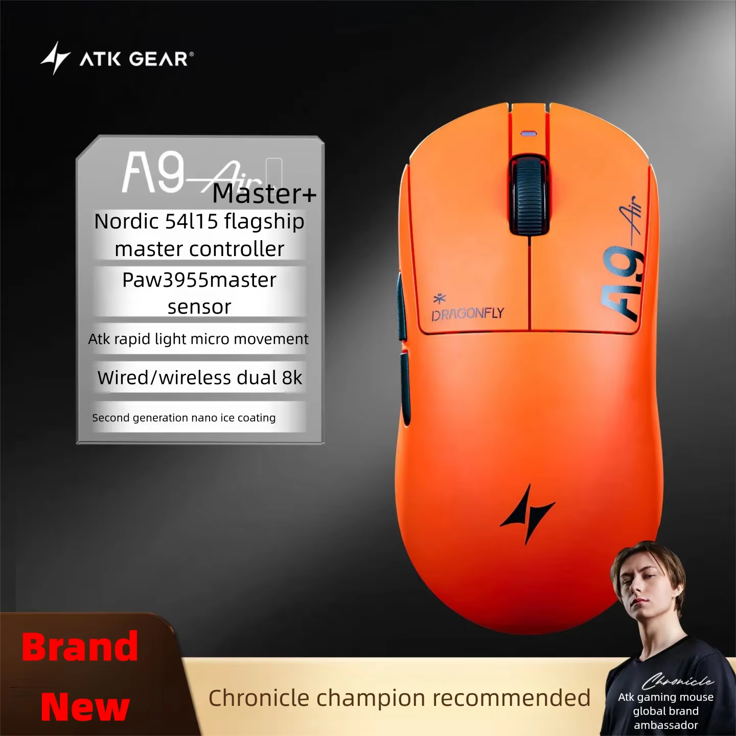 ATK A9 Air Ultimate Plus Gamin - Esports Gaming ulasan dan harga