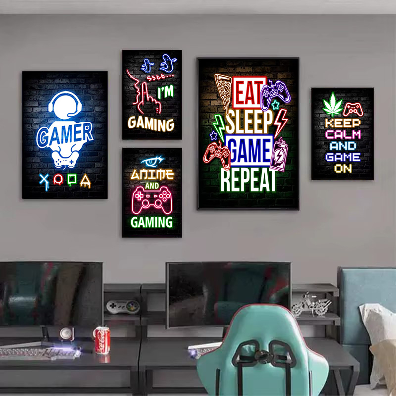 1pc frameless Canvas Painting  - Esports Gaming ulasan dan harga