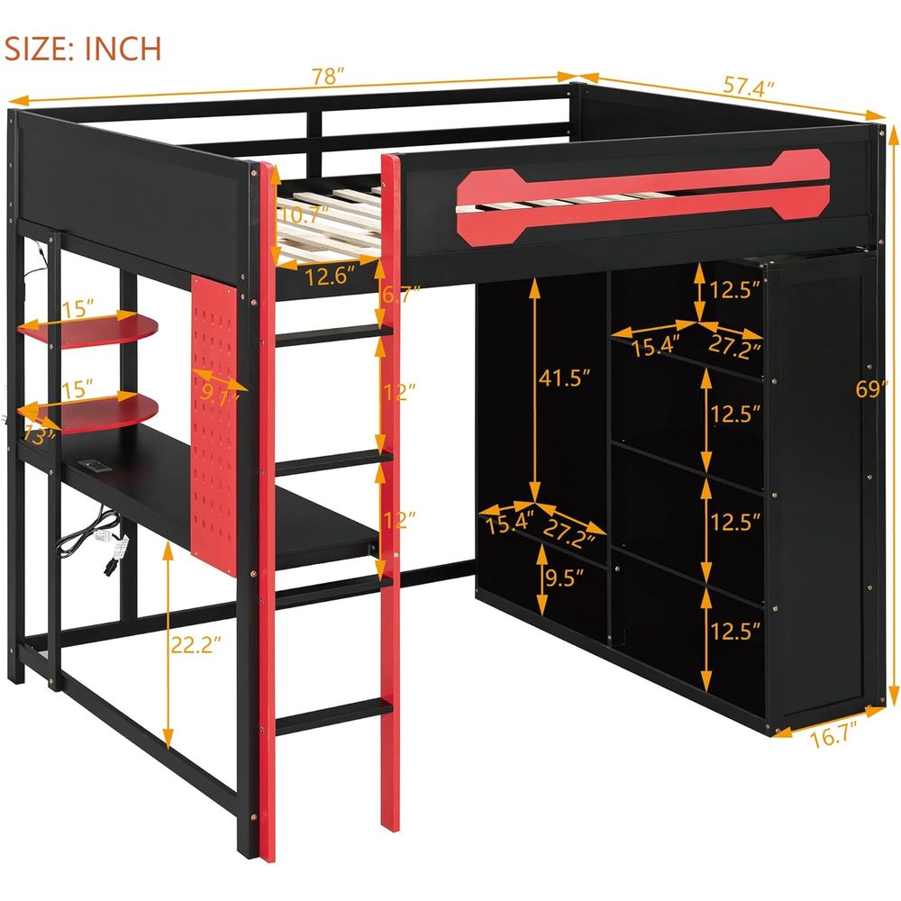 Wood ull Size Gaming Lot Bed w - Esports Gaming Bed ulasan dan harga