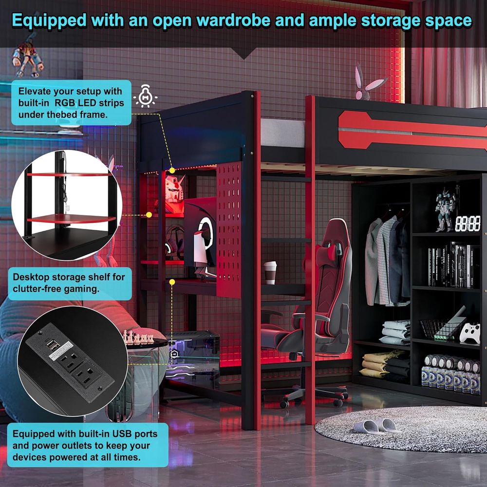Wood ull Size Gaming Lot Bed w - Esports Gaming Bed ulasan dan harga