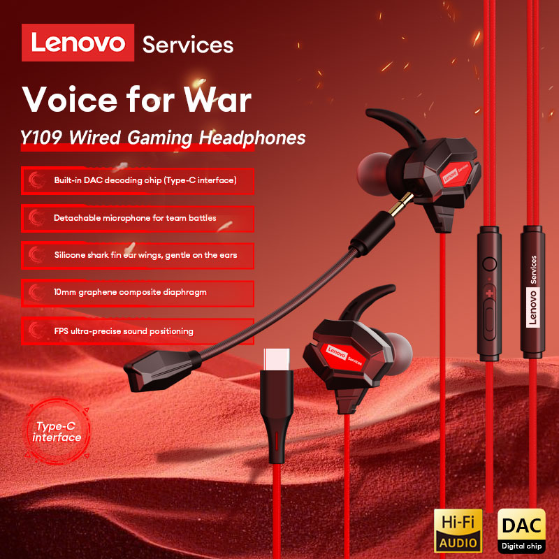 Lenovo Y109 Wired Gaming Heads - Esports Gaming Bar ulasan dan harga
