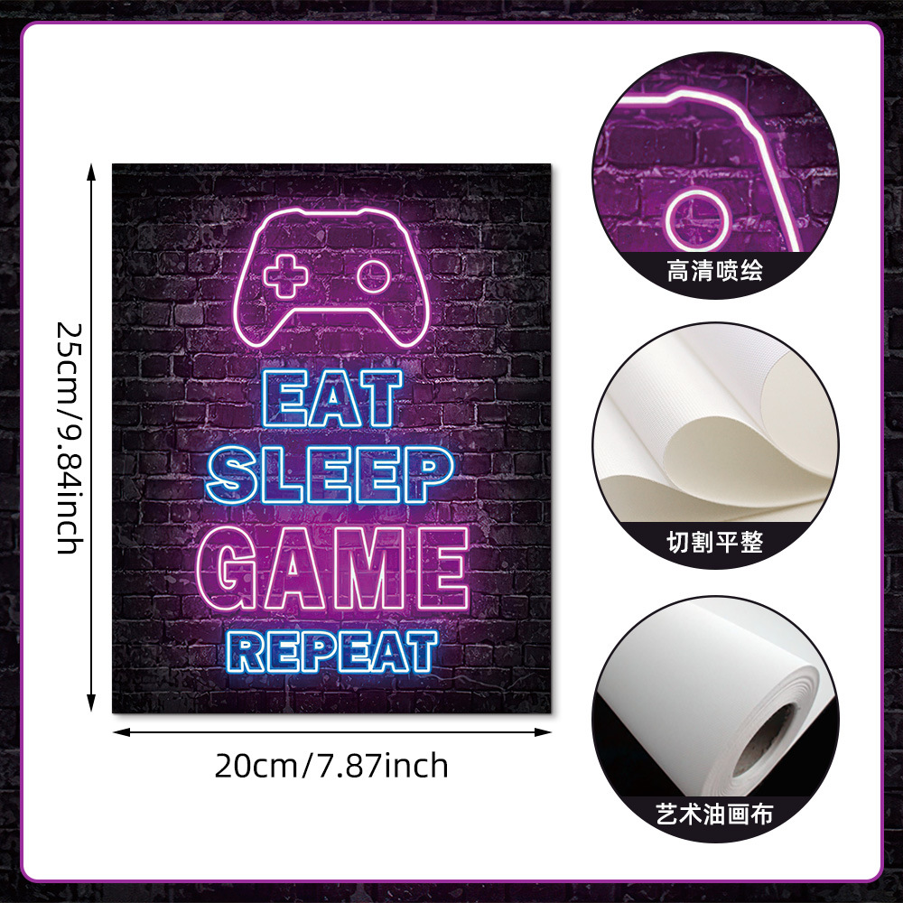 Cyberpunk Neon Wall Art - Retr - Esports Gaming Bar ulasan dan harga