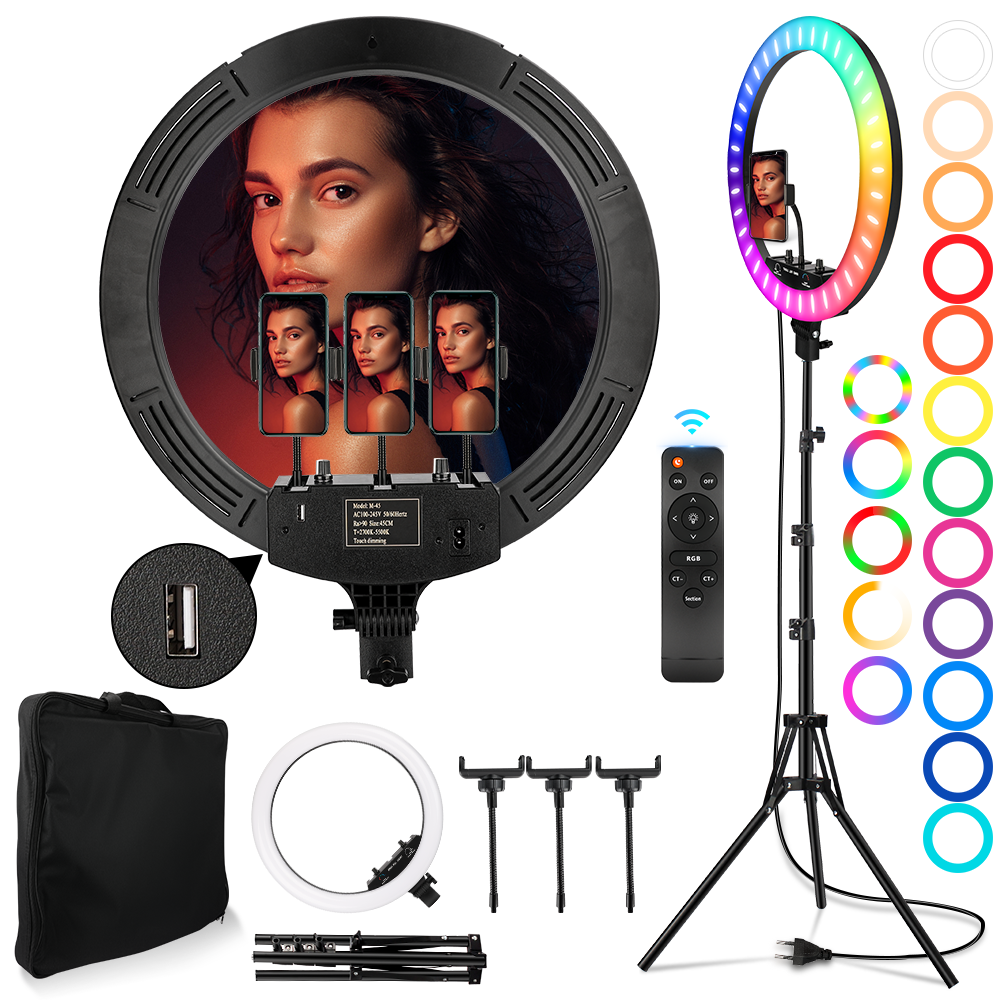 18 Inch RGB Ring Light 50W Pho - Webcam Ring Light ulasan dan harga