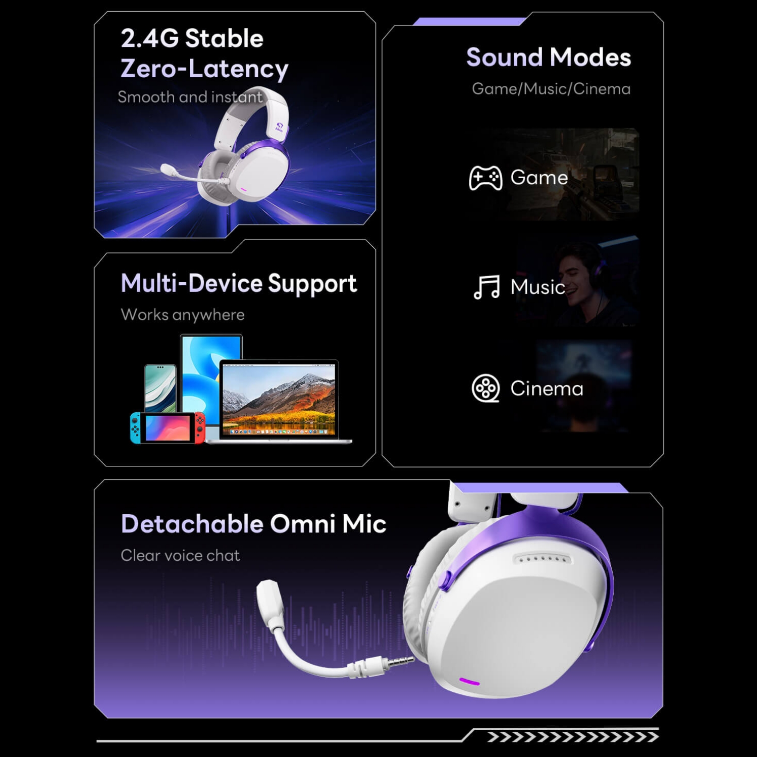 Akko GH300 Headset 7.1 Virtual - Esports Gaming Bar ulasan dan harga