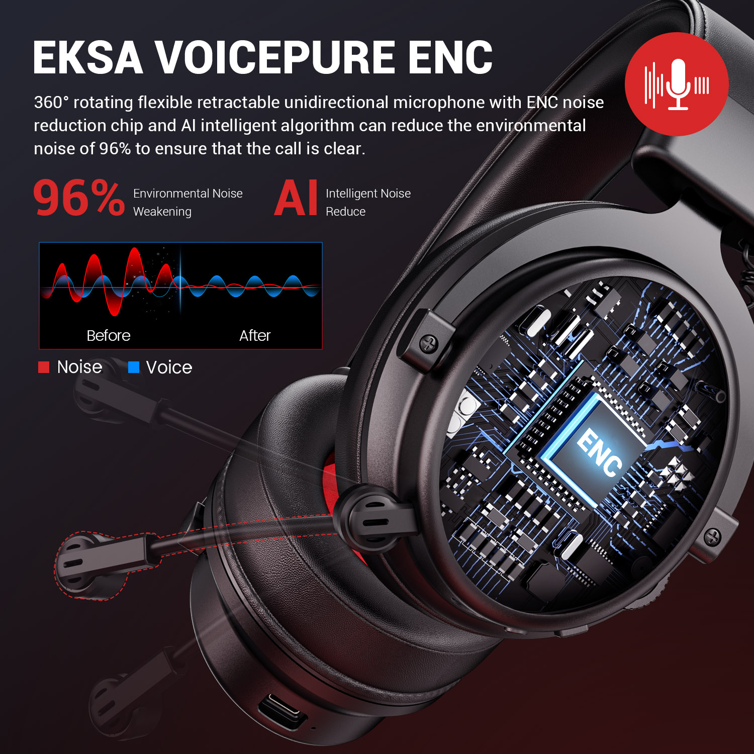 EKSA E900 BT 2.4GHz Wireless B - Gaming Headset 7.1 ulasan dan harga