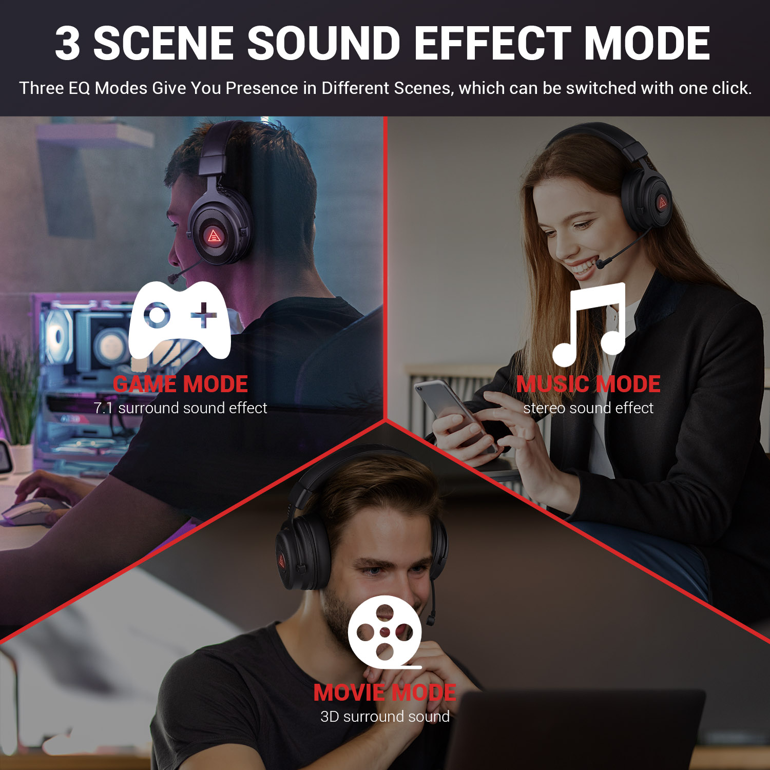 EKSA E900 BT 2.4GHz Wireless B - Gaming Headset 7.1 ulasan dan harga